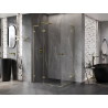 Mexen Lunar L Duo Duschkabine links öffnend 100 x 75 cm, transparent, gold - 834L-100L-075P-50-00