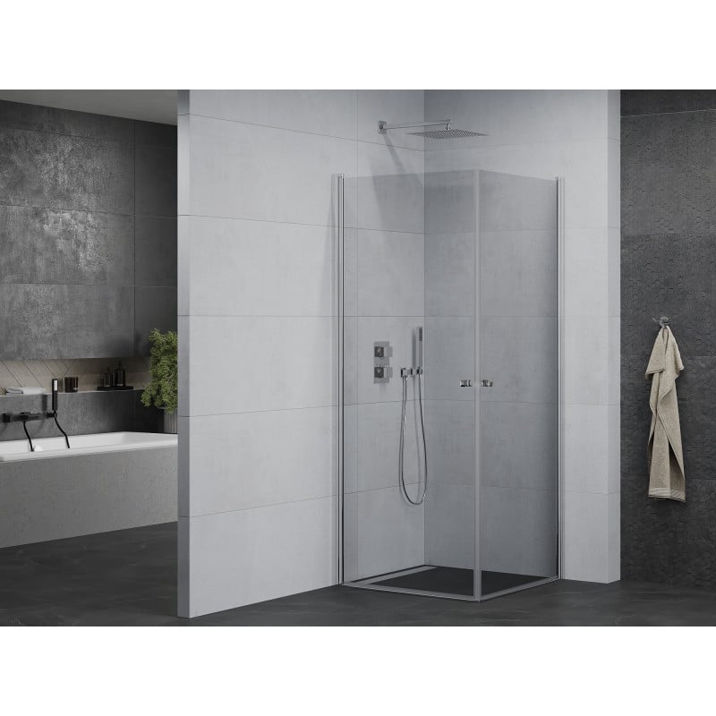 Mexen Pretoria Duo Duschkabine schwenkbar 70 x 70 cm, transparent, chrom - 852-070-070-02-00