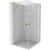 Mexen Lunar L Duo Duschkabine Schwenkbar 105 x 105 cm, transparent, gold - 834L-105L-105P-50-00