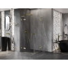 Mexen Lunar L Duo Duschkabine schwenkbar 115 x 115 cm, transparent, gold - 834L-115L-115P-50-00