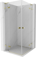 Mexen Lunar L Duo Duschkabine mit Drehtür 120 x 120 cm, transparent, gold - 834L-120L-120P-50-00