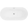 Mexen Luna Slim freistehende Badewanne 170 x 75 cm, weiß, Überlauf chrom - 52041707500-01