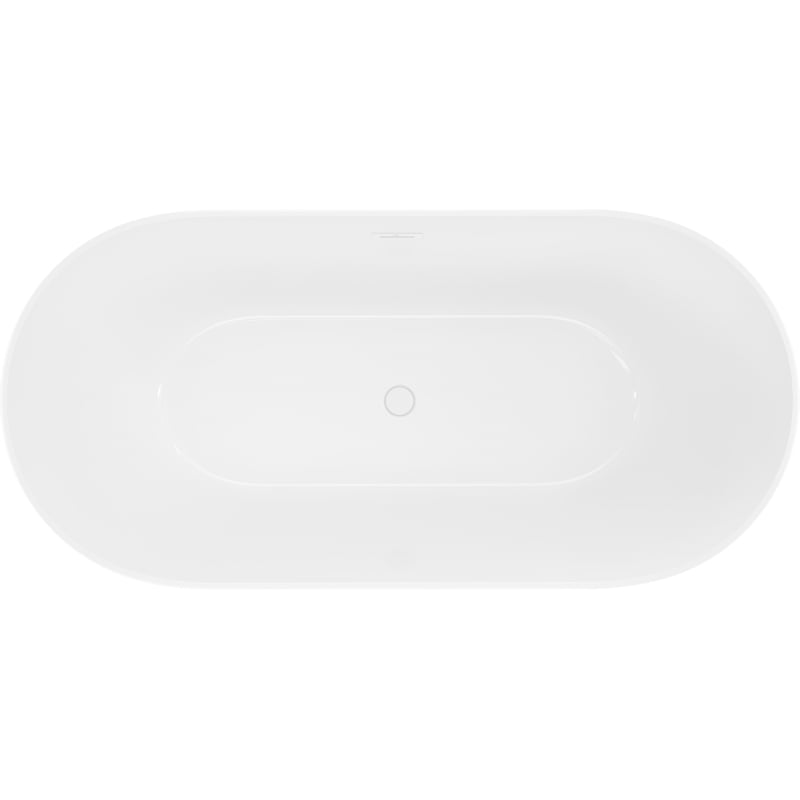 Mexen Luna Slim freistehende Wanne 170 x 75 cm, weiß, Überlauf weiß - 52041707500-20