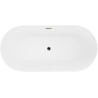 Mexen Luna Slim freistehende Badewanne 170 x 75 cm, weiß, Überlauf gold - 52041707500-50