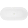 Mexen Luna Slim freistehende Badewanne 170 x 75 cm, weiß, Überlauf gold gebürstet - 52041707500-55