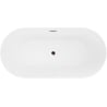 Mexen Luna Slim freistehende Badewanne 170 x 75 cm, weiß, Überlauf roségold - 52041707500-60