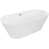 Mexen Luna Slim freistehende Badewanne 170 x 75 cm, weiß, Überlauf roségold - 52041707500-60