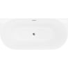 Mexen Oval Slim freistehende Anbauwanne 170 x 80 cm, weiß, Überlauf chrom - 52661708000-01