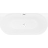 Mexen Oval Slim freistehende wandnahe Badewanne 170 x 80 cm, weiß, Überlauf chrom - 52661708000-01