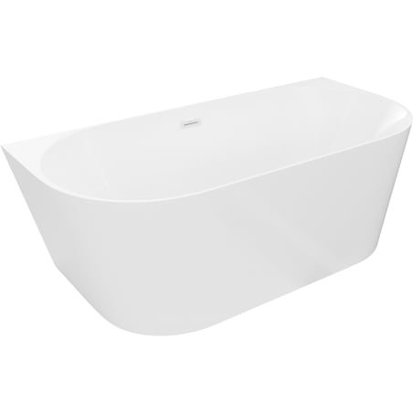 Mexen Oval Slim freistehende an der Wand montierte Badewanne 170 x 80 cm, weiß, weißer Überlauf - 52661708000-20