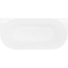 Mexen Oval Slim freistehende an der Wand montierte Badewanne 170 x 80 cm, weiß, weißer Überlauf - 52661708000-20