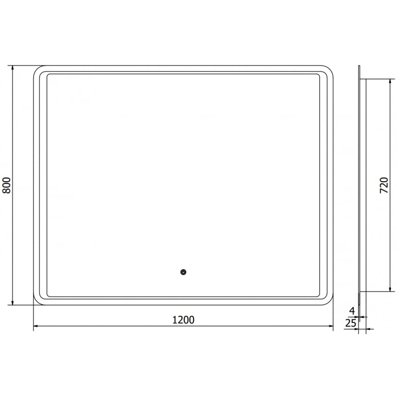 Mexen Zusa beleuchteter Badezimmerspiegel 120 x 80 cm, LED 6000K, Antibeschlag - 9808-120-080-611-00