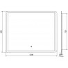 Mexen Zusa beleuchteter Badezimmerspiegel 120 x 80 cm, LED 6000K, Antibeschlag - 9808-120-080-611-00