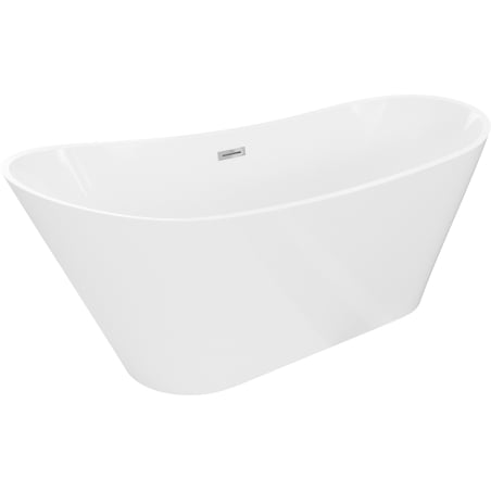 Mexen Dora freistehende Badewanne 150 x 75 cm, weiß, Überlauf chrom - 52071507500-01