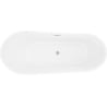 Mexen Dora freistehende Badewanne 150 x 75 cm, weiß, Überlauf gebürstetes Nickel - 52071507500-97
