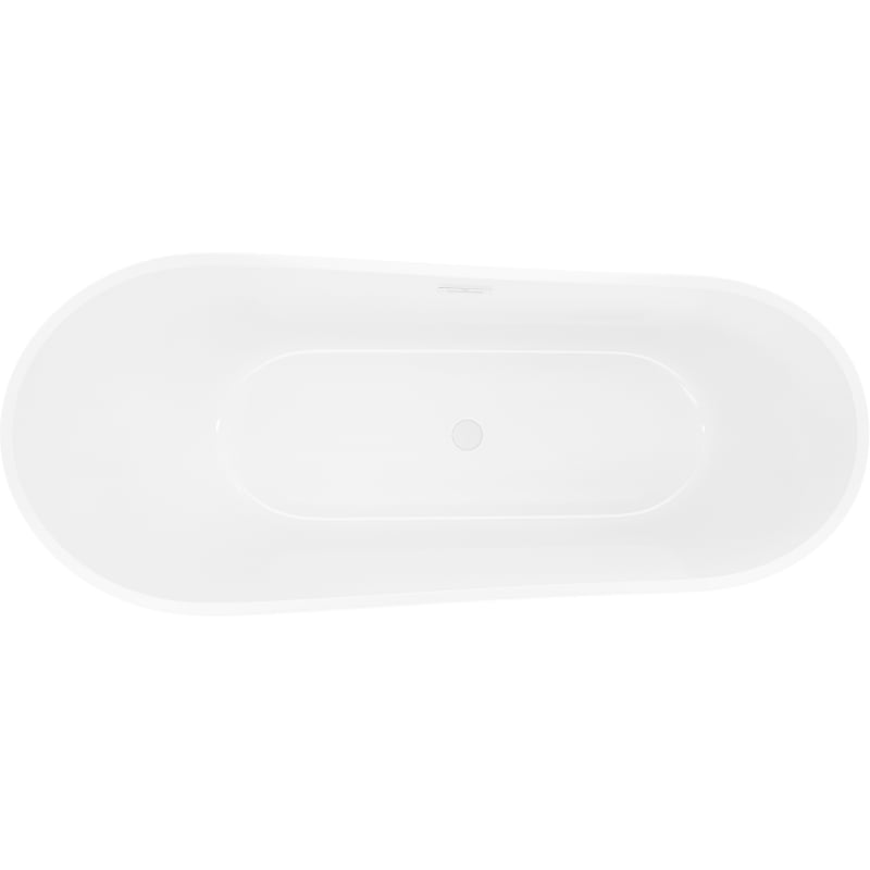 Mexen Dora freistehende Badewanne 150 x 75 cm, weiß, weißer Überlauf - 52071507500-20