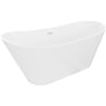 Mexen Dora freistehende Badewanne 150 x 75 cm, weiß, weißer Überlauf - 52071507500-20