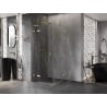 Mexen Lunar L Duo Schwingdusche 70 x 70 cm, transparent, gebürstetes Gold - 834L-070L-070P-55-00