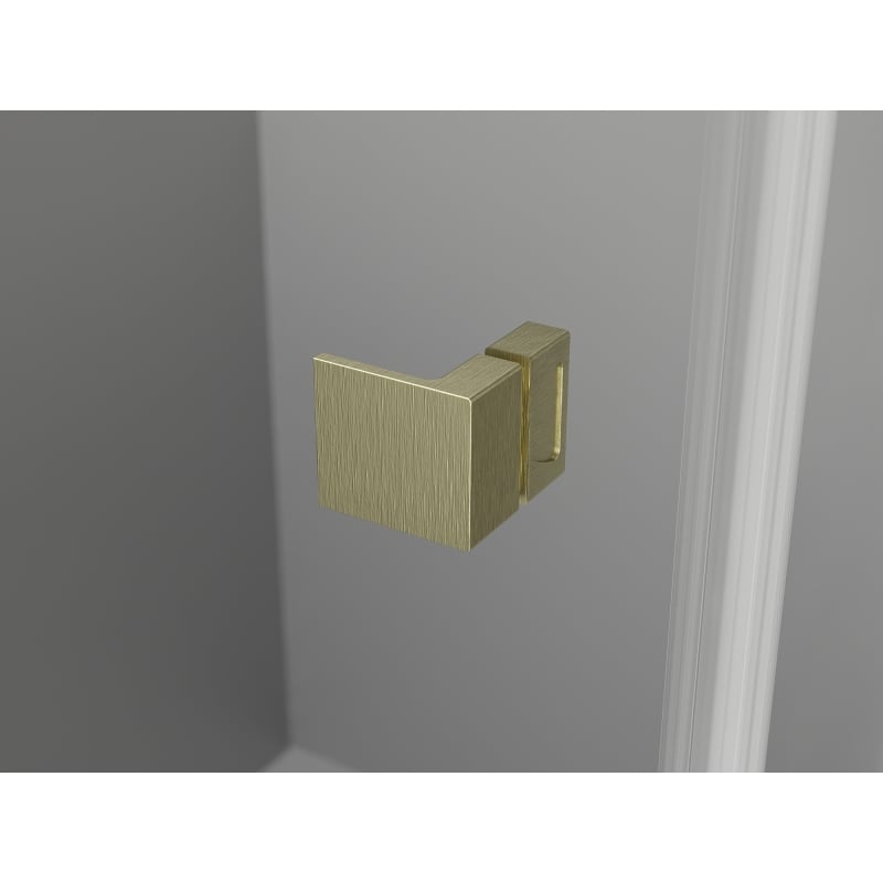 Mexen Lunar L Duo Schwingdusche 70 x 70 cm, transparent, gebürstetes Gold - 834L-070L-070P-55-00