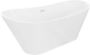 Mexen Dora freistehende Badewanne 170 x 75 cm, weiß, weißer Überlauf - 52071707500-20