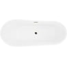 Mexen Dora freistehende Badewanne 170 x 75 cm, weiß, Überlauf gold - 52071707500-50