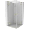 Mexen Lunar L Duo Duschkabine 90 x 90 cm, transparent, gebürstet gold - 834L-090L-090P-55-00