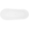 Mexen Dora freistehende Badewanne 170 x 75 cm, weiß/schwarz, Überlauf weiß - 52071707575-20