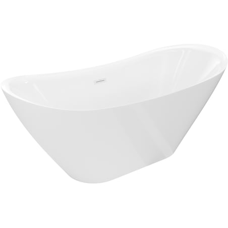 Mexen Lotos freistehende Badewanne 140 x 75 cm, weiß, weißer Überlauf - 52051407700-20
