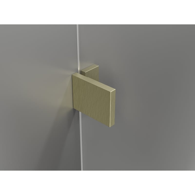 Mexen Lunar L Duo Duschkabine aufschlagend links 105 x 95 cm, transparent, gebürstetes Gold - 834L-105L-095P-55-00
