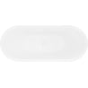 Mexen Lotos freistehende Badewanne 150 x 75 cm, weiß, Überlauf weiß - 52051507700-20