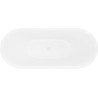 Mexen Lotos freistehende Badewanne 150 x 75 cm, weiß, weißer Überlauf - 52051507700-20
