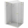 Mexen Lunar L Duo Duschkabine schwenkbar links 110 x 105 cm, transparent, gebürstetes Gold - 834L-110L-105P-55-00