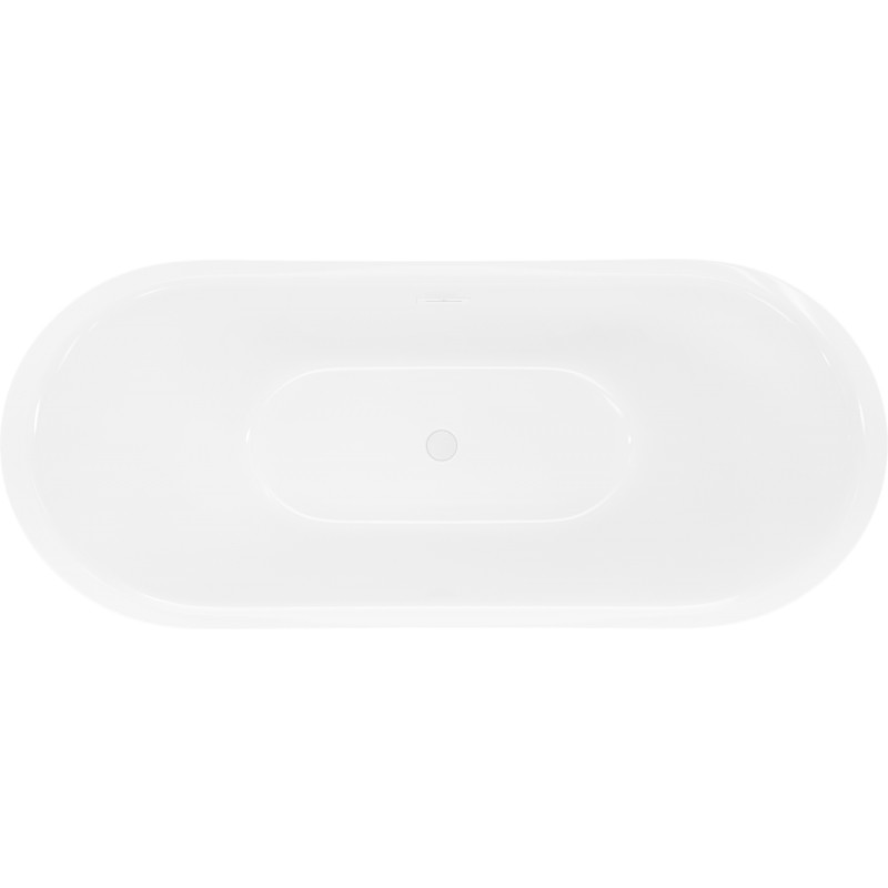 Mexen Lotos freistehende Badewanne 150 x 75 cm, weiß/schwarz, weißer Überlauf - 52051507775-20
