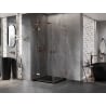 Mexen Lunar L Duo Duschkabine schwenkbar 80 x 80 cm, transparent, Roségold - 834L-080L-080P-60-00