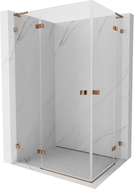 Mexen Lunar L Duo Duschkabine, schwenkbar links 85 x 70 cm, transparent, Roségold - 834L-085L-070P-60-00