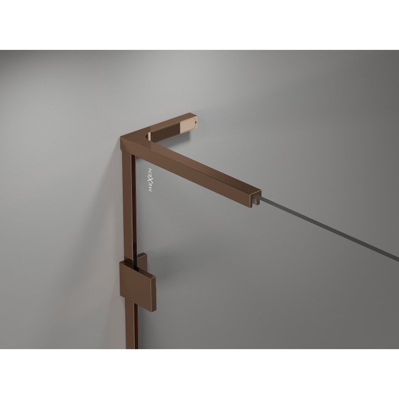 Mexen Lunar L Duo Duschkabine Schwingtür links 95 x 70 cm, transparent, Roségold - 834L-095L-070P-60-00