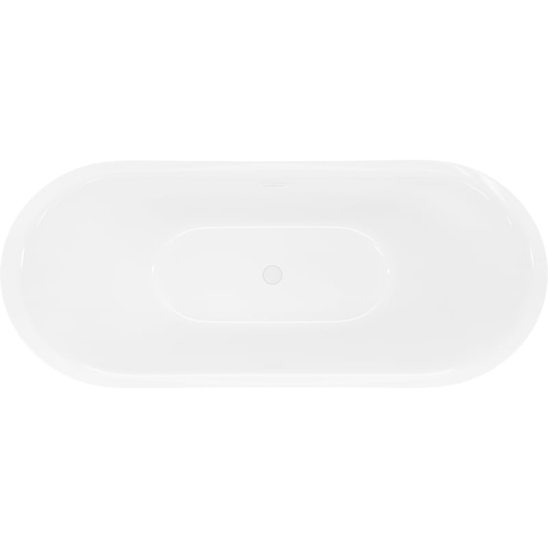 Mexen Lotos freistehende Wanne 160 x 75 cm, weiß/schwarz, weißer Überlauf - 52051607775-20