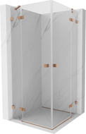 Mexen Lunar Duo Duschkabine, 70 x 70 cm, transparent, gebürstetes Kupfer - 834-070L-070P-65-00