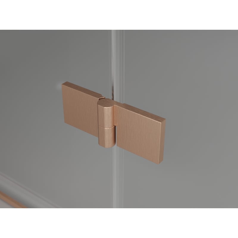 Mexen Lunar Duo Duschkabine, 70 x 70 cm, transparent, gebürstetes Kupfer - 834-070L-070P-65-00
