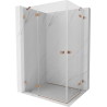 Mexen Lunar Duo Duschkabine schwenkbar links 75 x 70 cm, transparent, gebürstetes Kupfer - 834-075L-070P-65-00