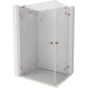 Mexen Lunar Duo Duschkabine, links öffnend, 105 x 90 cm, transparent, gebürstetes Kupfer - 834-105L-090P-65-00