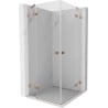 Mexen Lunar Duo Pendeltür-Duschkabine 105 x 105 cm, transparent, gebürstetes Kupfer - 834-105L-105P-65-00