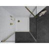 Mexen Pretoria Pendelduschkabine 90 x 90 cm, transparent, gold + Duschwanne Flat - 852-090-090-50-00-4010