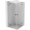 Mexen Lunar L Duo Duschkabine schwenkbar 105 x 105 cm, transparent, Roségold - 834L-105L-105P-60-00