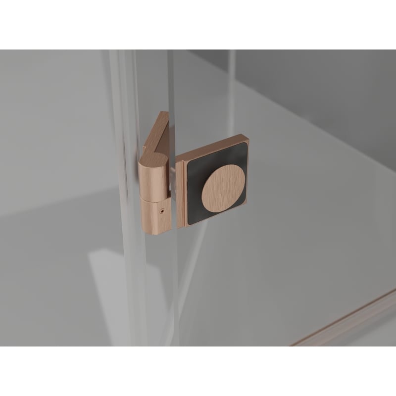 Mexen Lunar Duo Duschkabine schwenkbar links 115 x 90 cm, transparent, gebürstetes Kupfer - 834-115L-090P-65-00