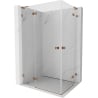 Mexen Lunar L Duo Duschkabine links öffnend 110 x 70 cm, transparent, Roségold - 834L-110L-070P-60-00