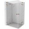 Mexen Lunar L Duo Duschkabine links öffnend 110 x 80 cm, transparent, Roségold - 834L-110L-080P-60-00