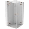 Mexen Lunar L Duo Duschkabine schwenkbar 110 x 110 cm, transparent, Roségold - 834L-110L-110P-60-00