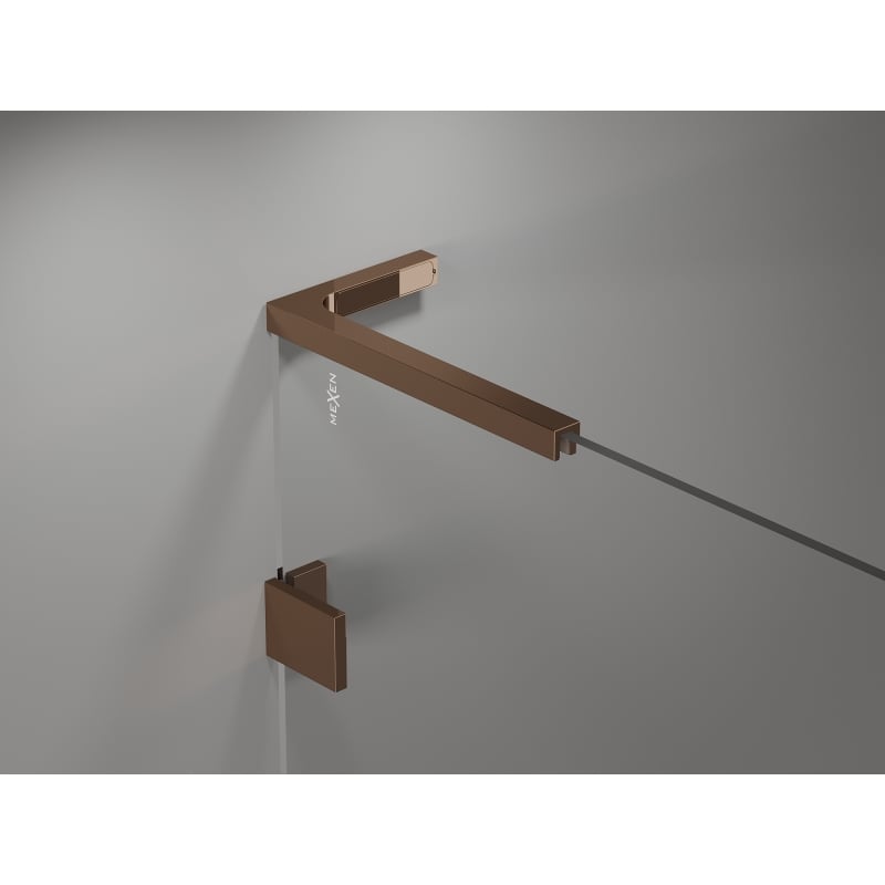 Mexen Lunar L Duo Duschkabine, schwenkbar links 115 x 100 cm, transparent, Roségold - 834L-115L-100P-60-00