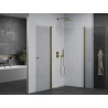 Mexen Pretoria Duo Duschkabine, schwenkbar 80 x 80 cm, transparent, gold - 852-080-080-50-00-02
